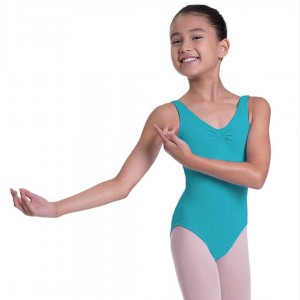 Body Bloch Overture Odetta Senza Maniche Pleat Bambino Teal | ITZPD93479