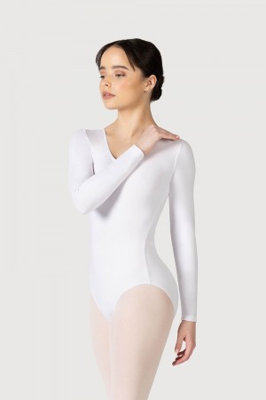 Body Bloch Parla Gathered Long Sleeve Donna Bianche | ITQAV83153