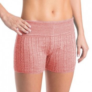 Pantaloni Bloch Carezza Cable Knit Fold Down Donna Rosa | XITGW58240