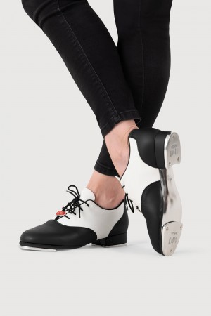 Tap & Scarpe da palcoscenico Bloch Chloé & Maud Pizzo Up Donna Black/White | TITWZ51533