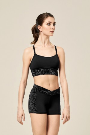 Top Bloch Avianna Animal Printed Mesh Racer Back Donna Nere | MITFT93886