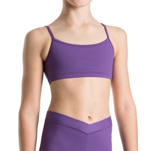 Top Bloch Dielle Dritto Front Crop Bambino Viola | ZITMJ65362