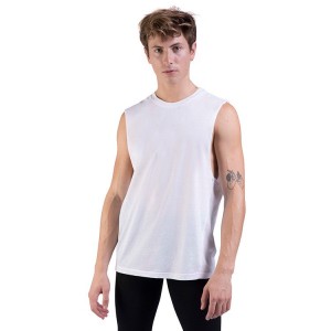 Top Bloch Harris Relaxed Drop Arm Muscle Uomo Bianche | DITVO63633