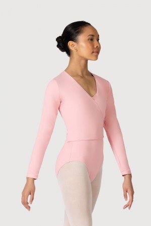 Top Bloch Overture Crossover Long Sleeve Wrap Donna Rosa | ITZPD94660