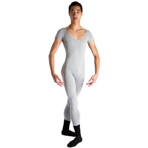 Unitard Bloch Matt Scoop Neck Cap Sleeve Uomo Grigie | EITVG63481