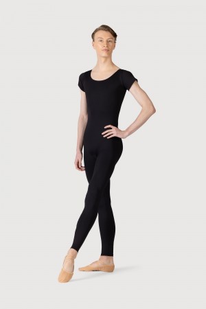 Unitard Bloch Microlux™ Scoop Neck Cap Sleeve Uomo Nere | SITNY99994