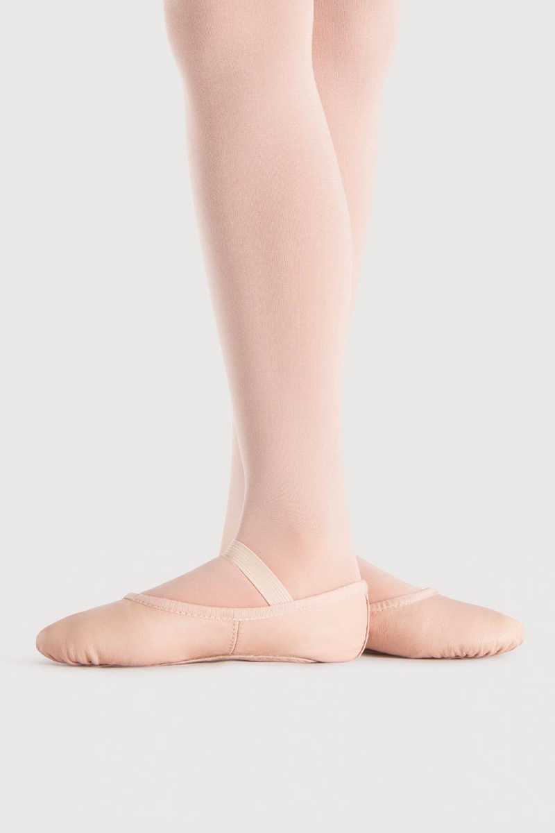 Ballerine Bloch Dansoft Pelle Girls Bambino Rosa | DITKV71403