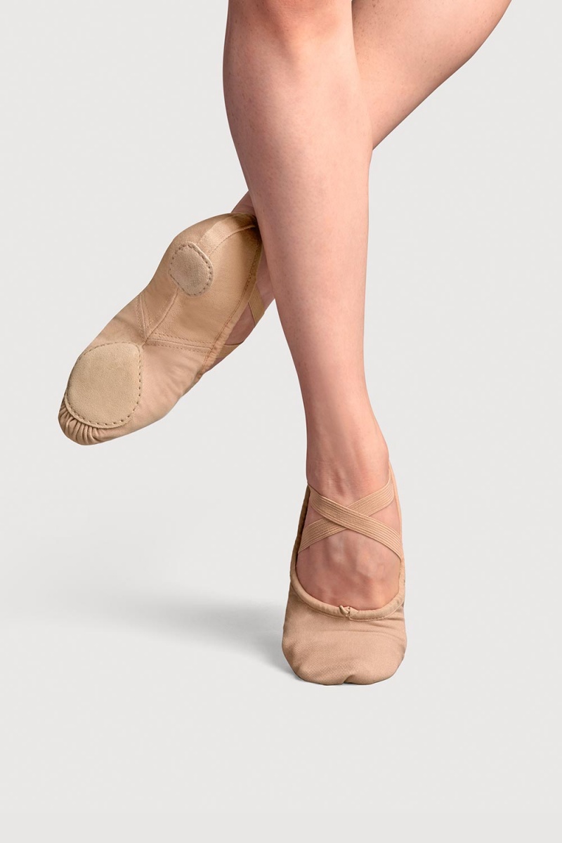 Ballerine Bloch Perfectus Tela Split Sole Donna Sabbia | ITZPD38734