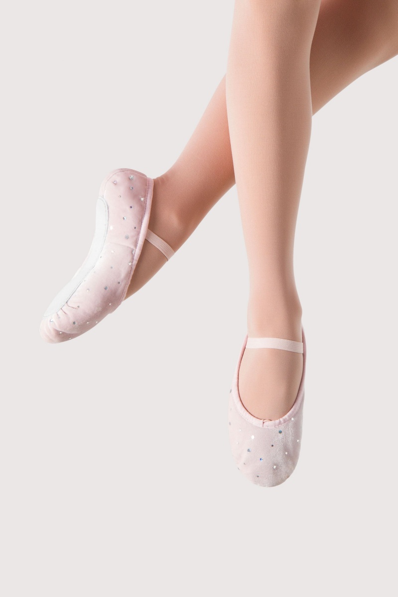 Ballerine Bloch Velvet Bunny Hop Girlss Bambino Rosa | ITNEJ58477