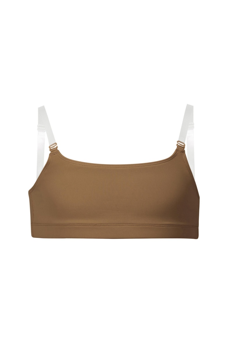 Biancheria Intima Bloch Leia Crop Top Bambino Almond | ITNZX85827