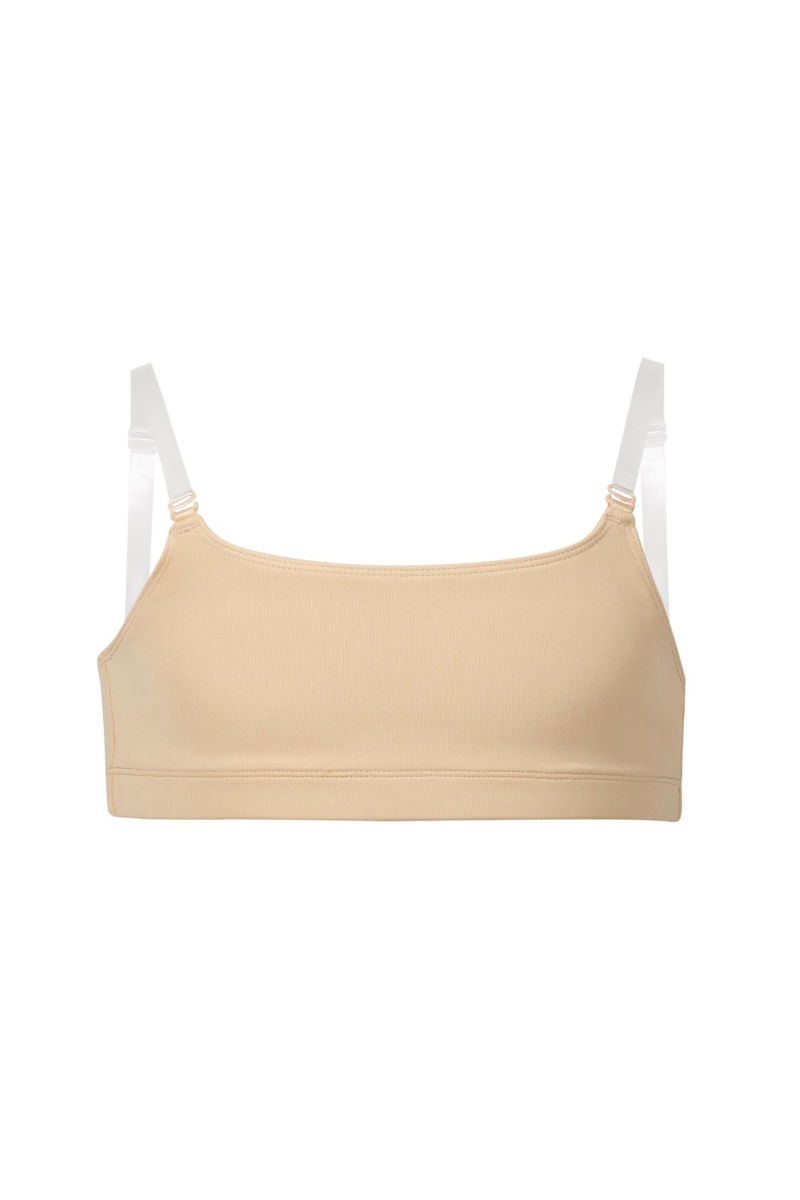 Biancheria Intima Bloch Leia Crop Top Bambino Sabbia | ZITMJ98034