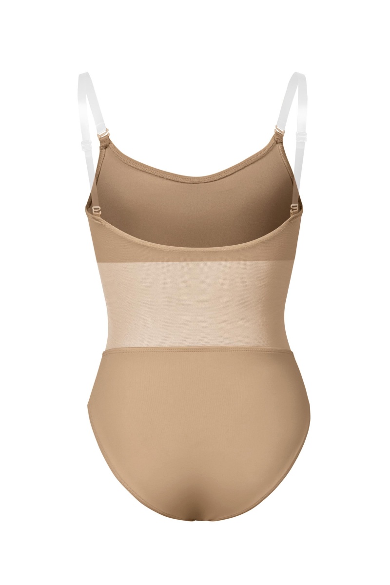 Biancheria Intima Bloch Sunna Mesh Panel Body Liner Bambino Tan | XITBH20611