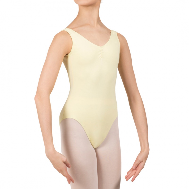 Body Bloch Gathered Front With Low Back Bambino Lemon | TITWZ23845