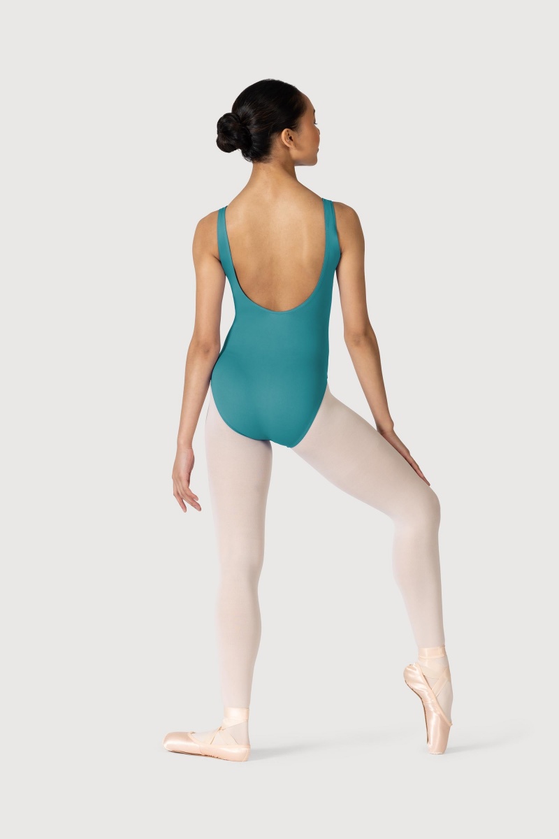 Body Bloch Microlux™ Nyla Gather Front & Low Back Donna Teal | ITICD19396