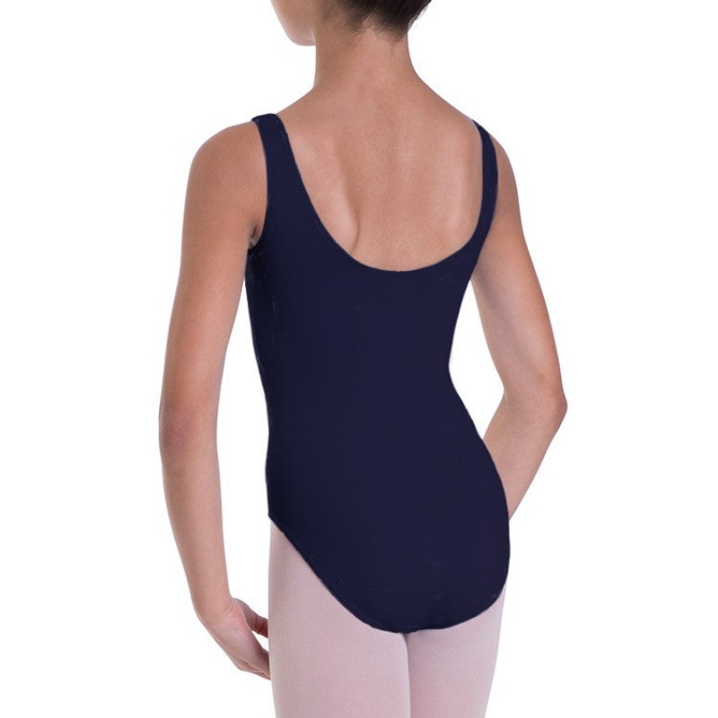 Body Bloch Overture Odetta Senza Maniche Pleat Bambino Blu Marino | UITTG16513