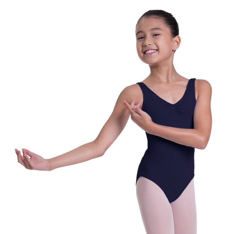 Body Bloch Overture Odetta Senza Maniche Pleat Bambino Blu Marino | UITTG16513