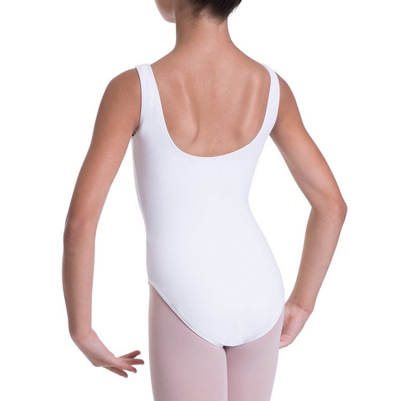 Body Bloch Overture Odetta Senza Maniche Pleat Bambino Bianche | ITZDE17354