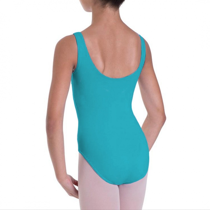 Body Bloch Overture Odetta Senza Maniche Pleat Bambino Teal | ITZPD93479