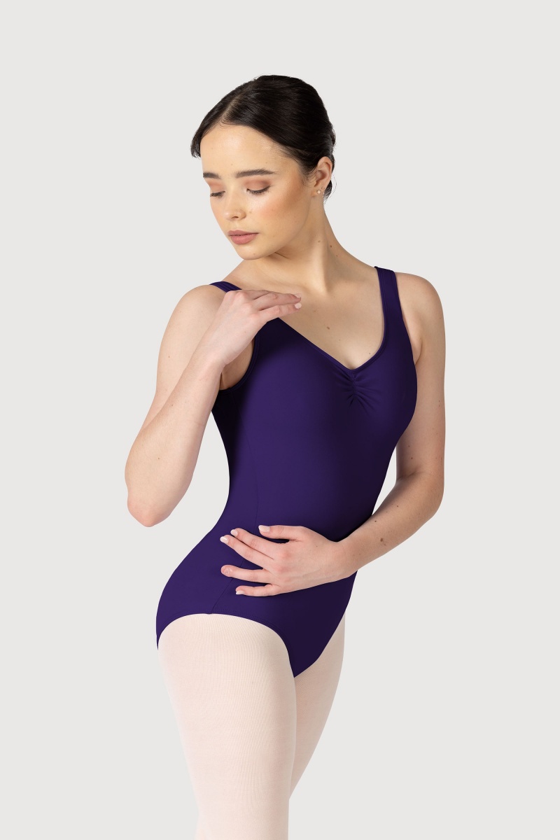 Body Bloch Overture Odetta Senza Maniche Pleat Donna Viola Profondo | ITEGJ46280