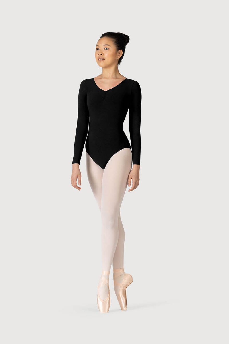 Body Bloch Parla Gathered Long Sleeve Donna Nere | BITSO24219