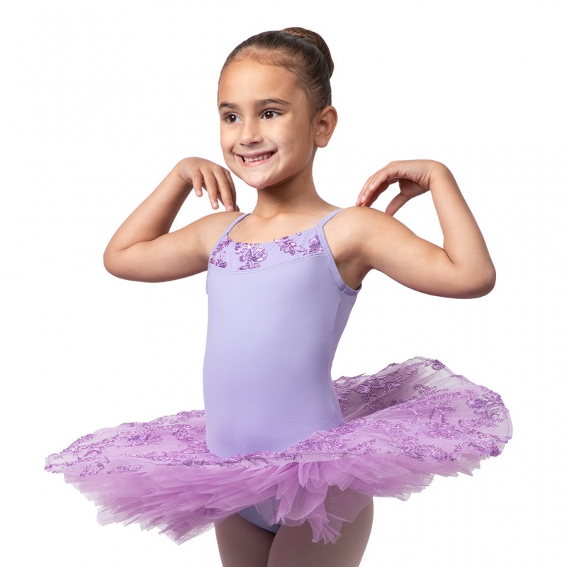 Body Bloch Perlaida\' Sequin Overlay Tutu Bambino Lilac | ITEGJ67254