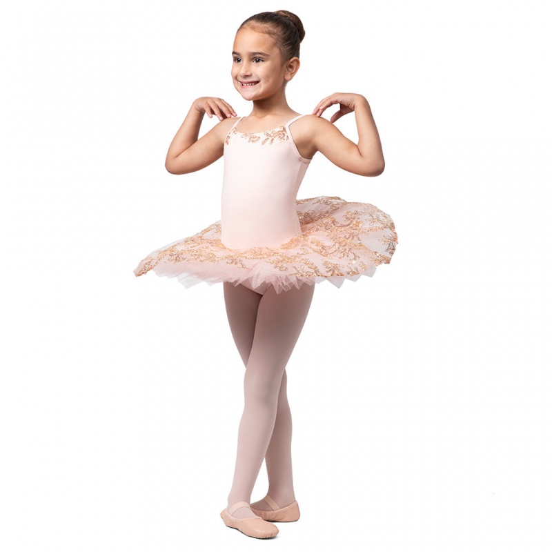 Body Bloch Perlaida' Sequin Overlay Tutu Bambino Rosa | ITXBR50567