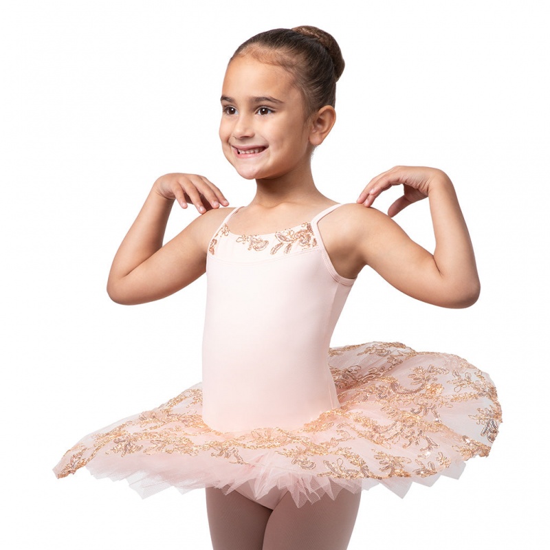 Body Bloch Perlaida\' Sequin Overlay Tutu Bambino Rosa | ITXBR50567