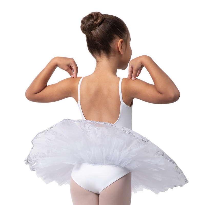 Body Bloch Perlaida' Sequin Overlay Tutu Bambino Bianche | ITDYB74966