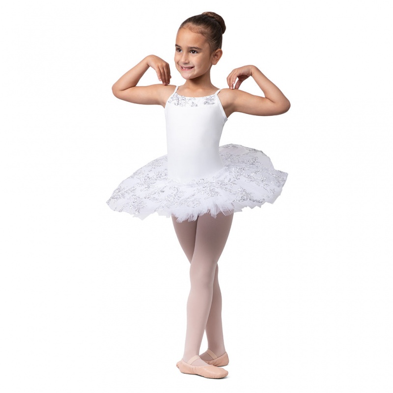 Body Bloch Perlaida' Sequin Overlay Tutu Bambino Bianche | ITDYB74966