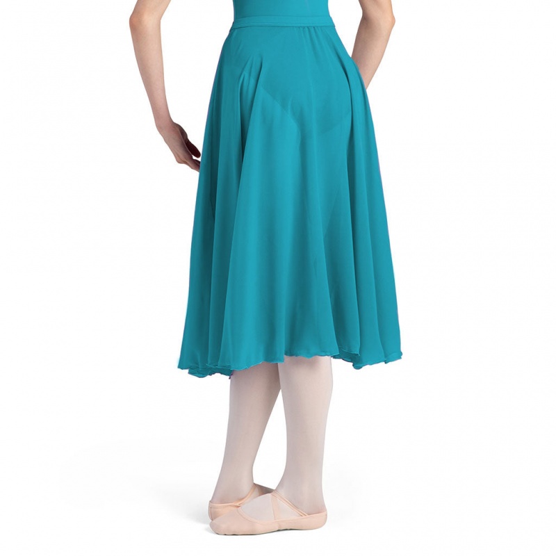 Gonne Bloch Cambria Full Circle Chiffon Donna Teal | ITQAV48312