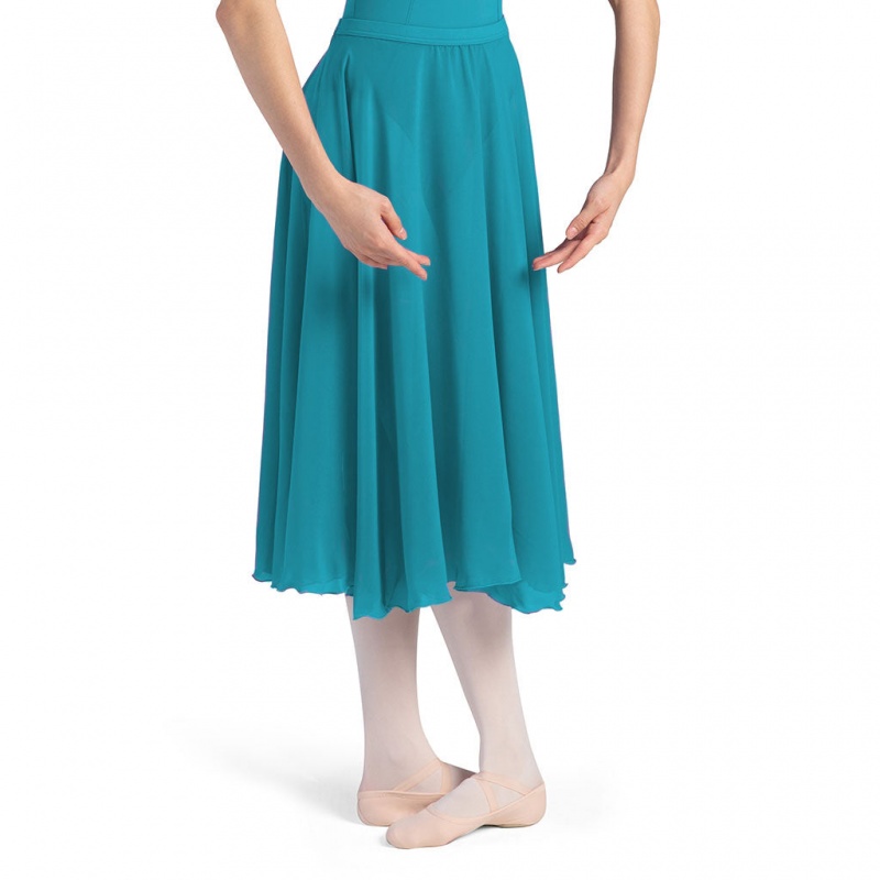 Gonne Bloch Cambria Full Circle Chiffon Donna Teal | ITQAV48312