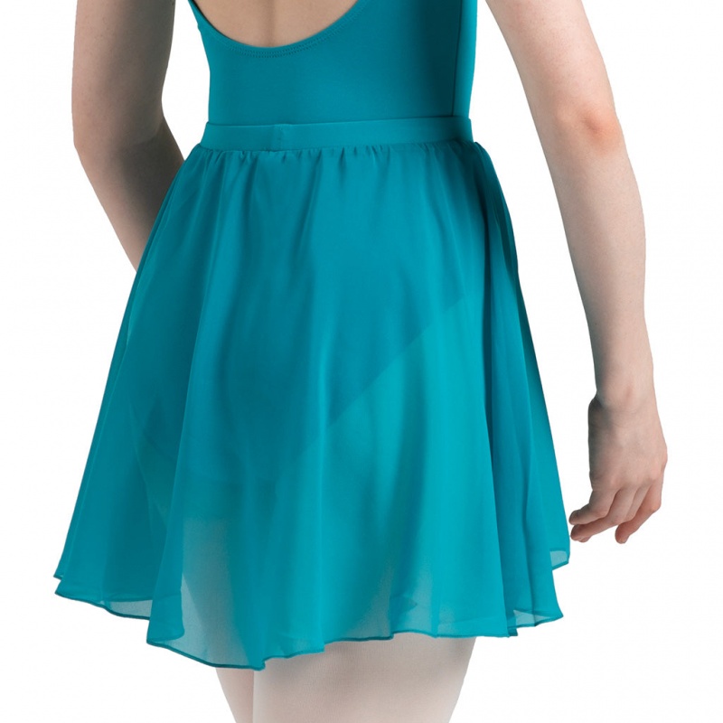 Gonne Bloch Chezanne Chiffon Mock Wrap Donna Teal | ITIIZ51184