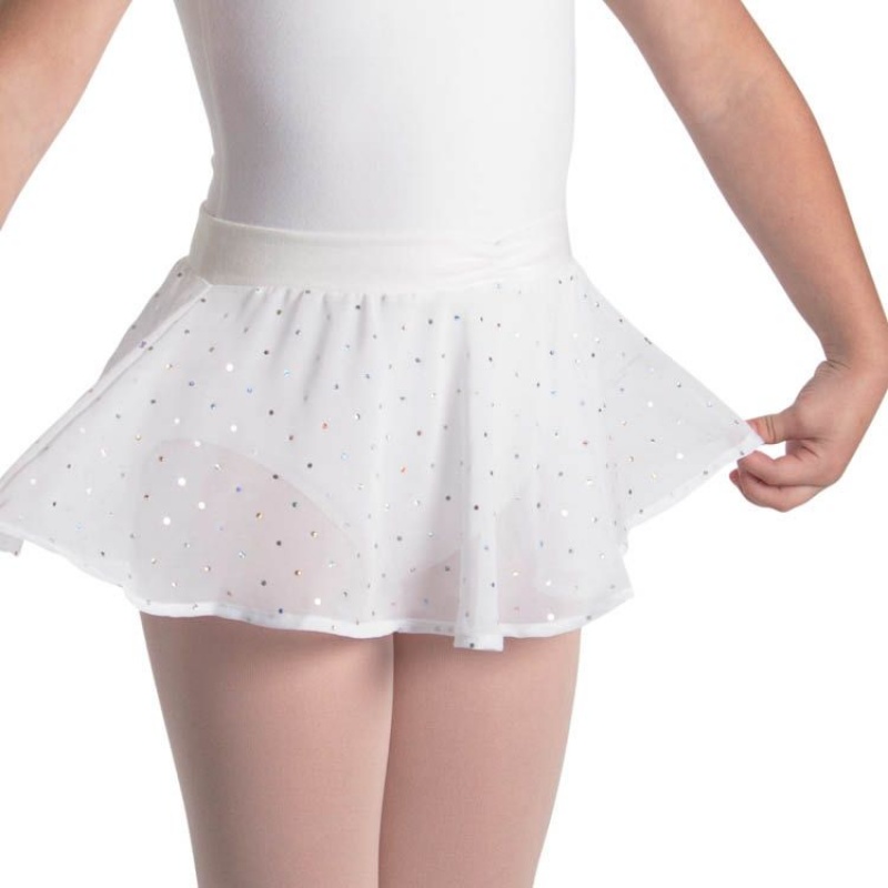 Gonne Bloch Olesia Sequin Spotted Bambino Bianche | ITXMI98338