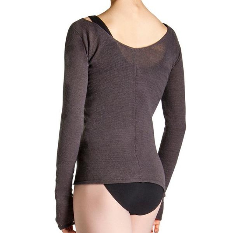 Maglieria Bloch Kara Long Sleeve Donna Charcoal | ZITNQ20384