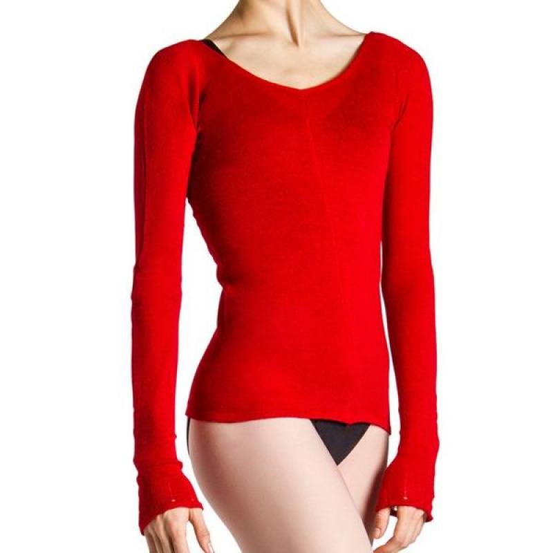 Maglieria Bloch Kara Long Sleeve Donna Rosse | UITTG68139