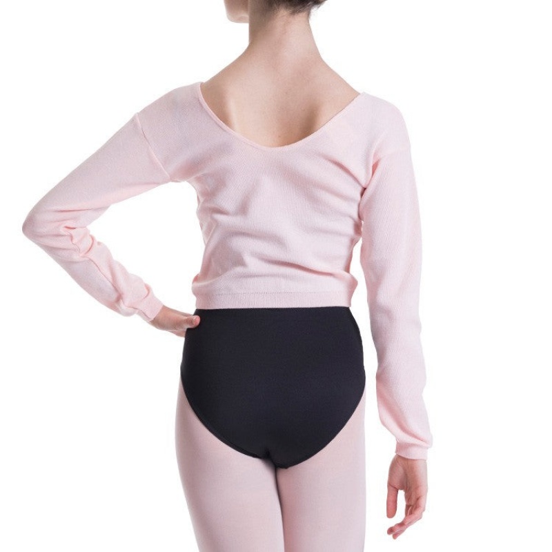 Maglieria Bloch Overt Cropped Long Sleeve Womens Maglia Donna Rosa | DITVO40647