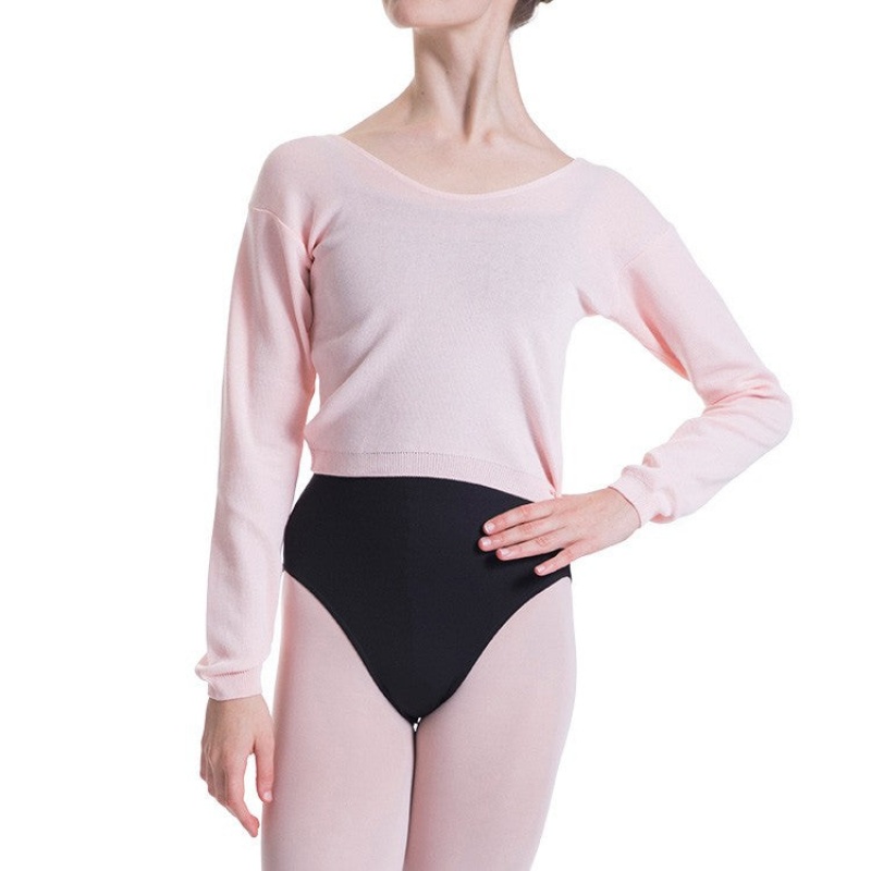 Maglieria Bloch Overt Cropped Long Sleeve Womens Maglia Donna Rosa | DITVO40647