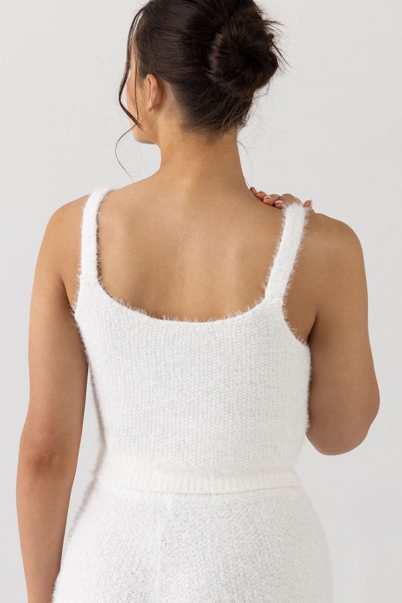 Maglieria Bloch Popcorn Stitch Camisole Donna Ivory | ITDYB32842