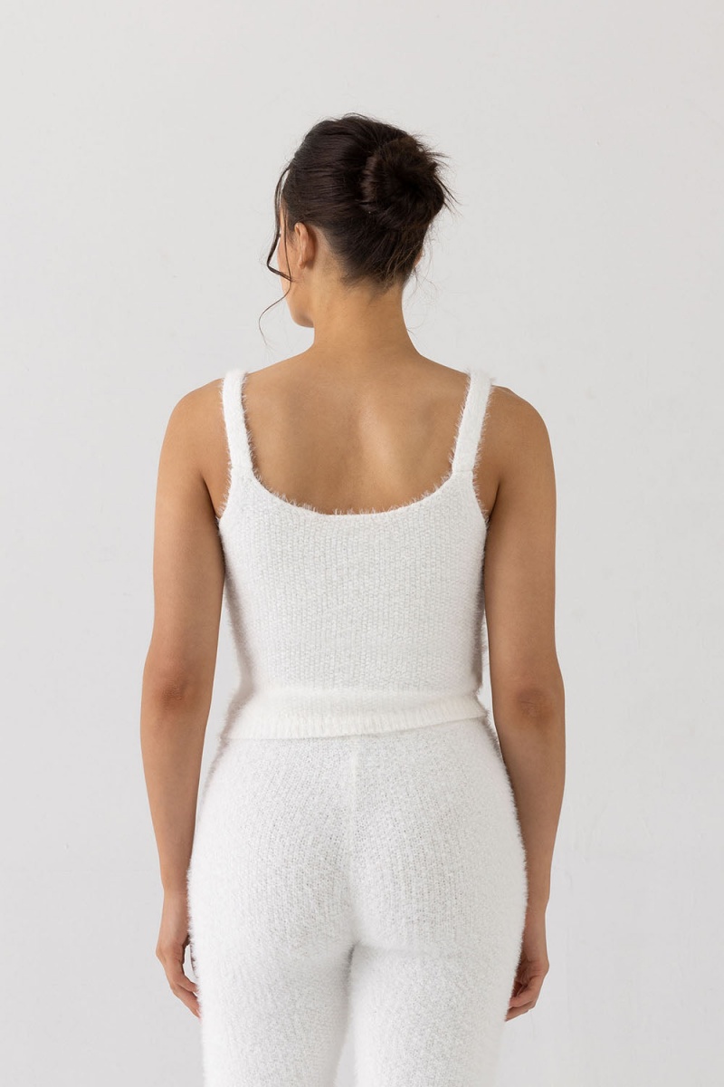 Maglieria Bloch Popcorn Stitch Camisole Donna Ivory | ITDYB32842