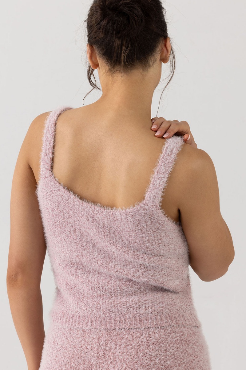 Maglieria Bloch Popcorn Stitch Camisole Donna Rosa | ITCVG59583