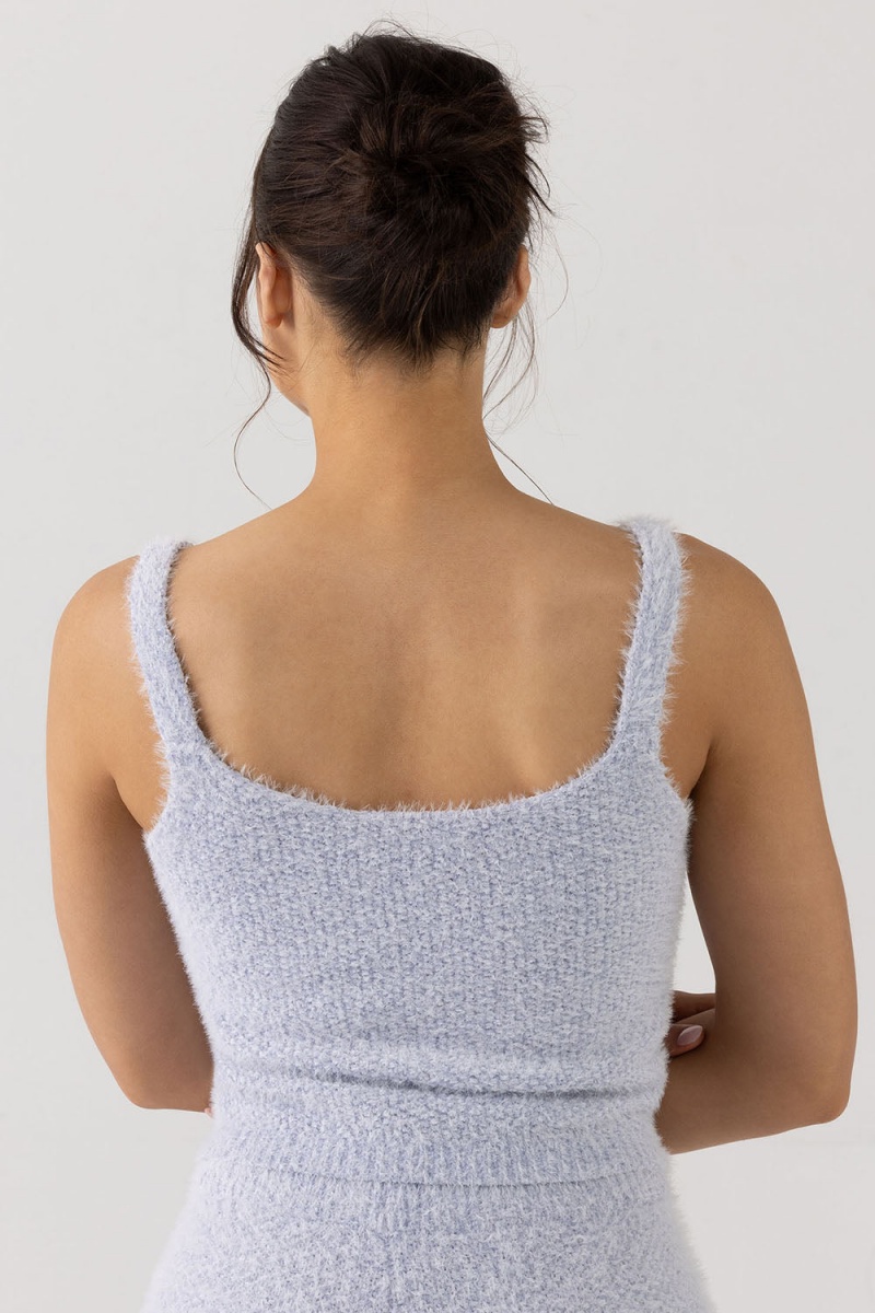 Maglieria Bloch Popcorn Stitch Camisole Donna Sky | LITSX61114