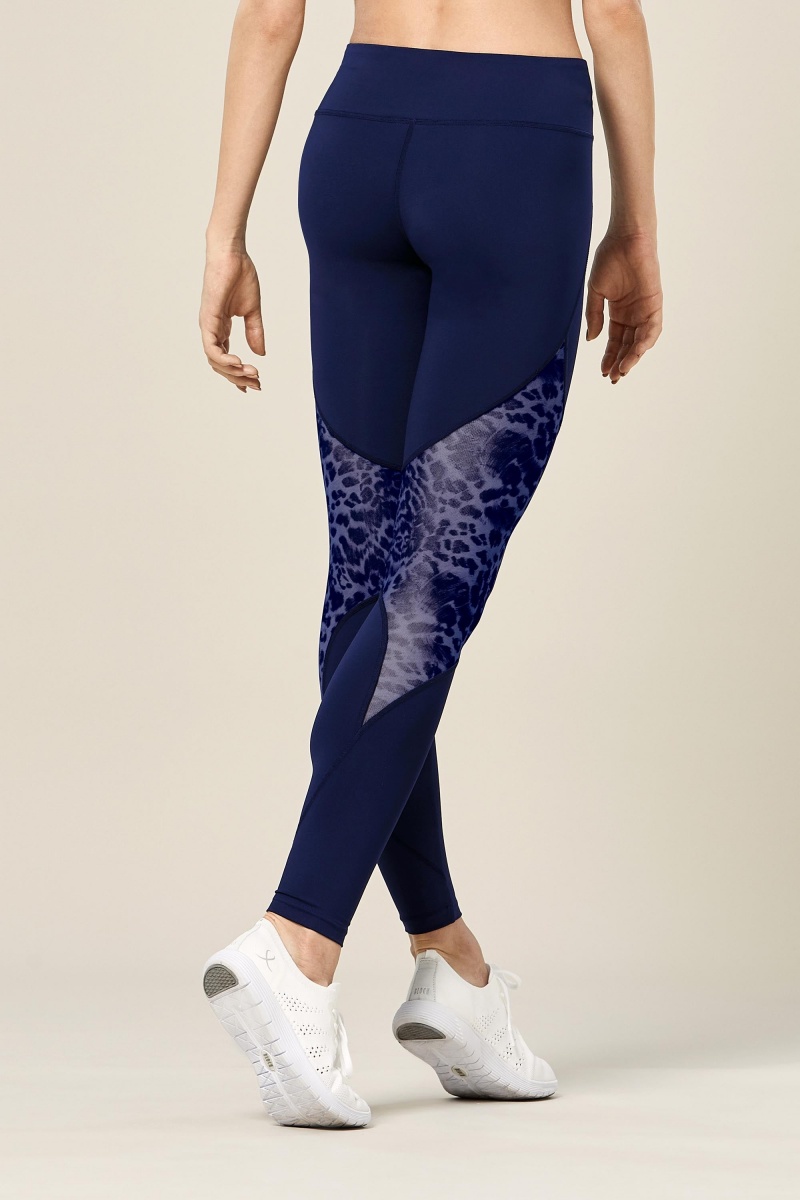 Pantaloni Bloch Ezra Animal Printed Mesh Panelled Full Length Tight Donna Parisian | ITQCS27564