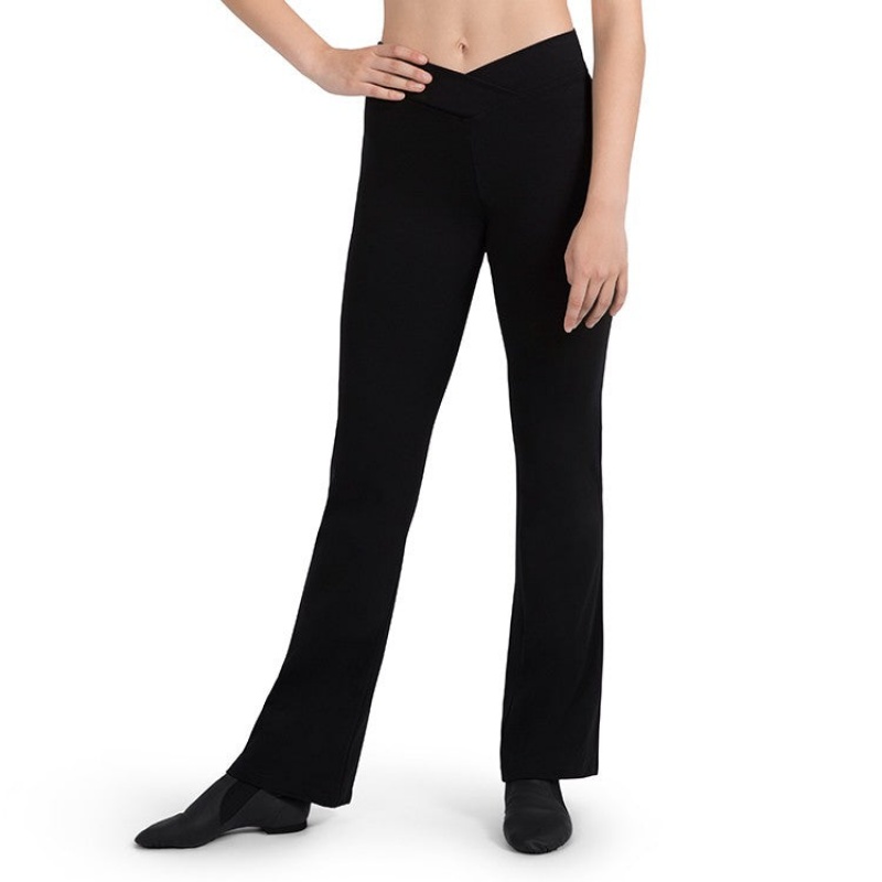 Pantaloni Bloch V Front Full Length Jazz Donna Nere | LITSX20435