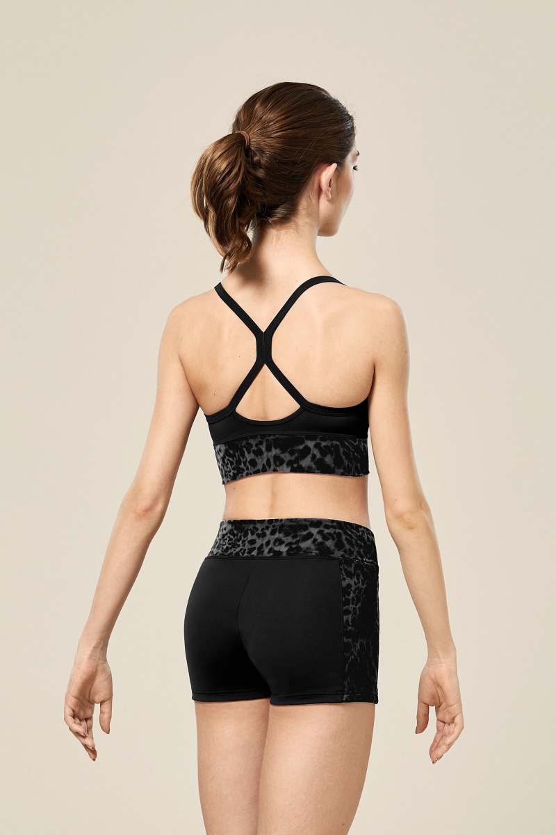 Top Bloch Avianna Animal Printed Mesh Racer Back Donna Nere | MITFT93886