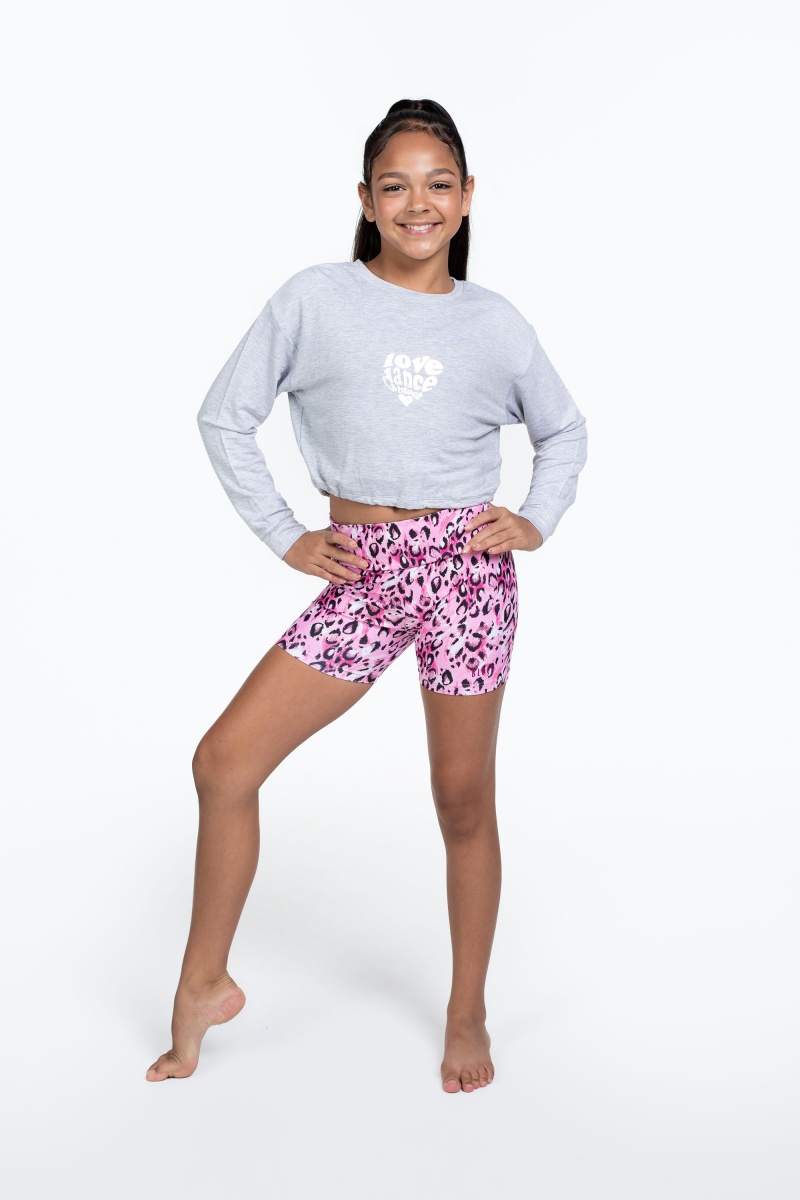 Top Bloch Flo Active Justice Drawstring Pullover Bambino Grigie | ITNEJ34480