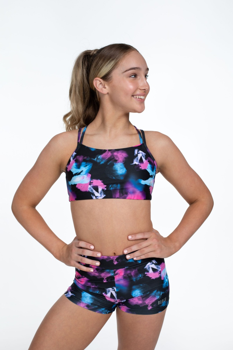 Top Bloch Flo Active Remi Criss Cross Back Bra Bambino Rosa | TITPQ11918