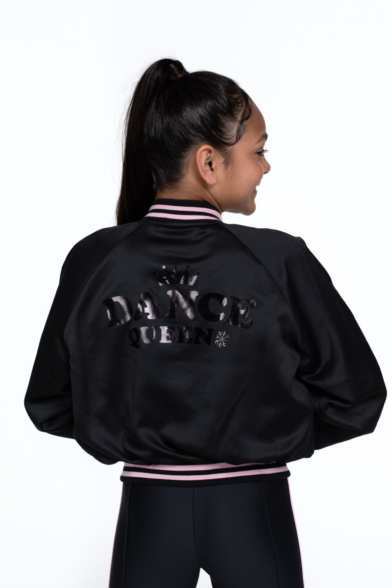 Top Bloch Flo Active Rizzo Bomber Jacket Bambino Nere | LITTR54151