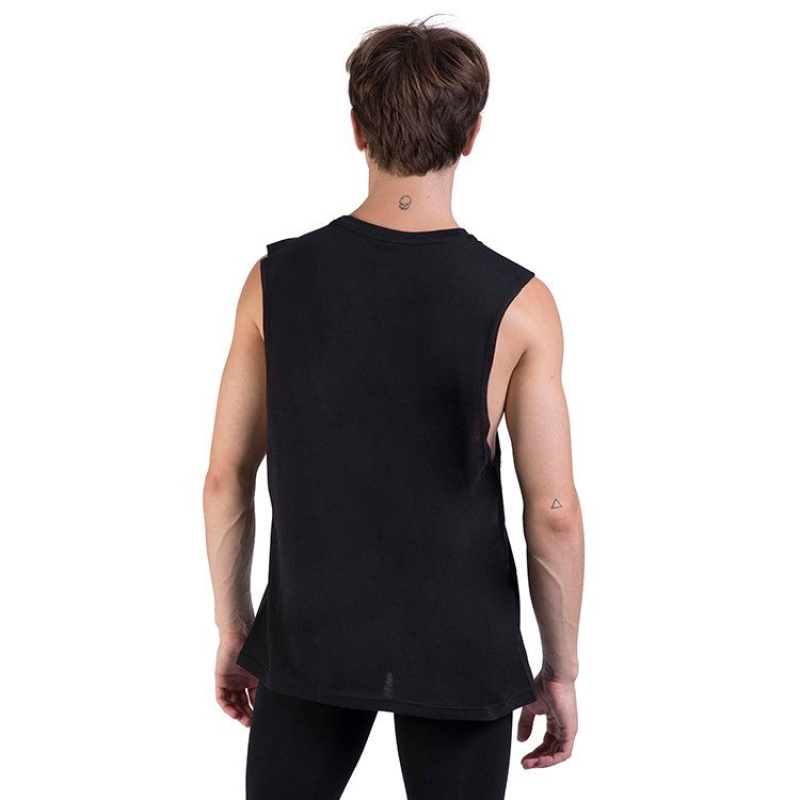 Top Bloch Harris Relaxed Drop Arm Muscle Uomo Nere | FITHY79767