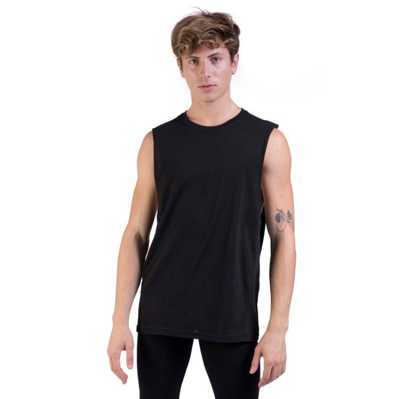 Top Bloch Harris Relaxed Drop Arm Muscle Uomo Nere | FITHY79767