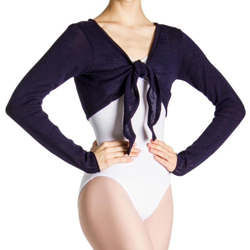 Top Bloch Karola Cropped Tie Donna Blu Marino | ITXBR69590